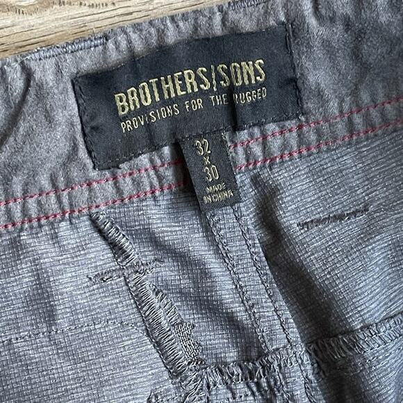 Brothers And Sons Cargo Work Pants Size 32x30 Gray Straight Outdoor Gorpcore - Picture 5 of 8